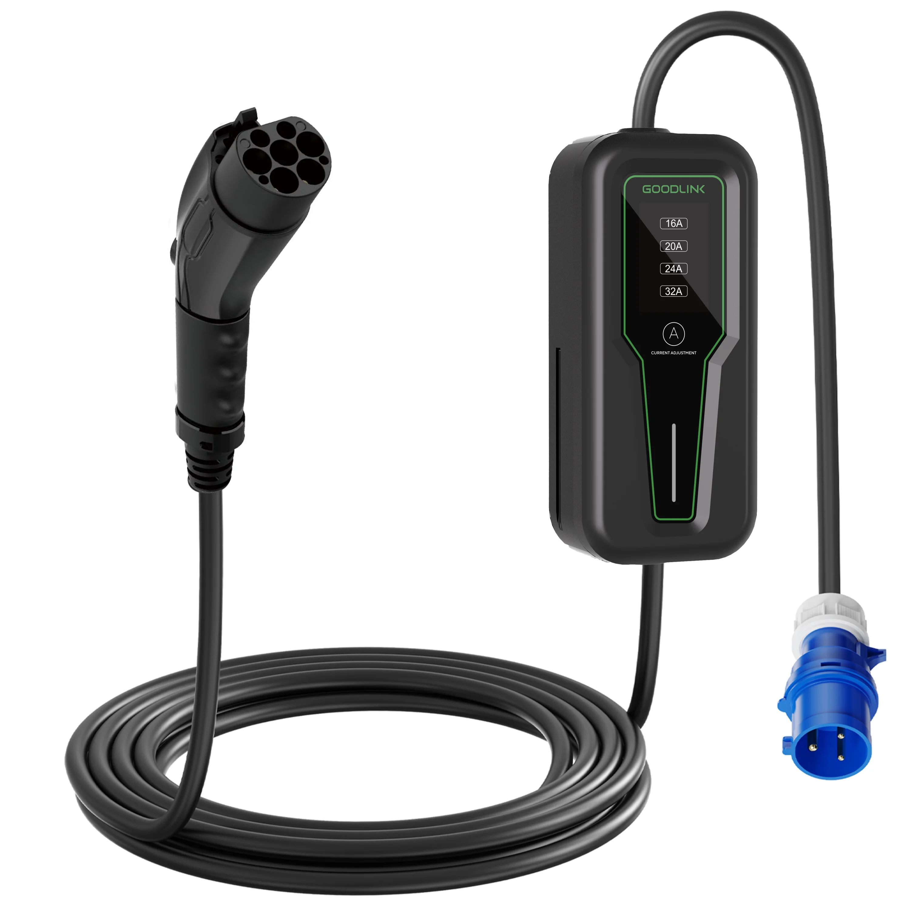 

32A 7KW GBT Type 2 Type 1 TSL Portable Electric Car Smart Charger Electric Car Fast Charging Station EVSE 1 Phase AC Wifi