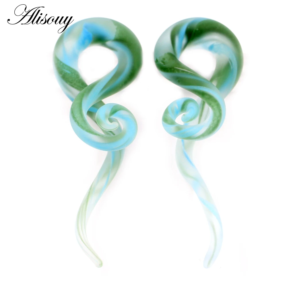 Pyrex Glass Ear Plugs Tunnel, 2pcs