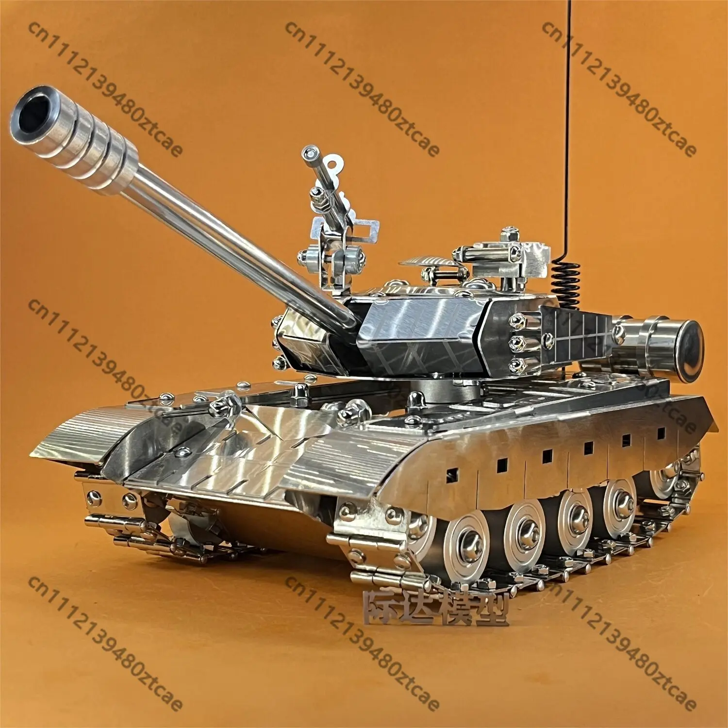 1 32 Scale Alloy Main Battle Tank Model Stainless Steel Finished Ornament Money Storage Box Collectible Gift
