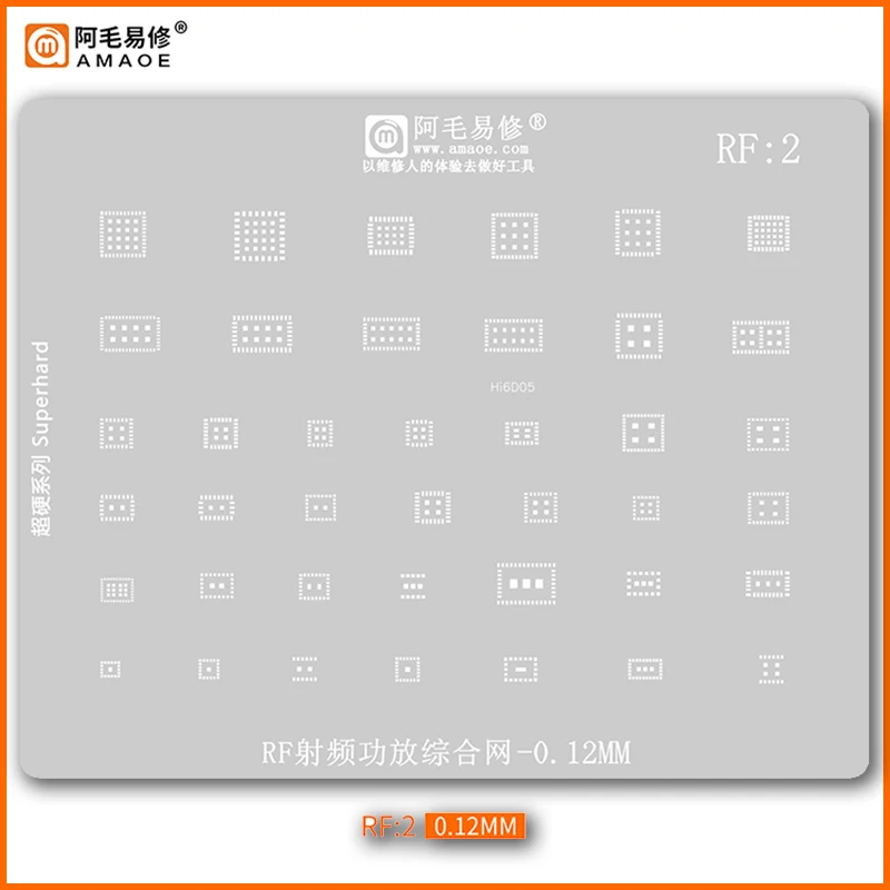 Amaoe RF 1 2 Reballing Stencil Template For Mobile Phone 77916 77643 77656 HI6D21 V7643 VC7916 77040 77032 PA Power Amplifier IC