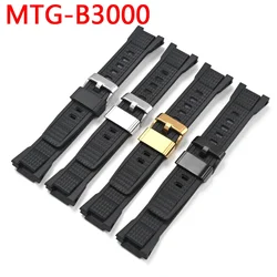 TPU Rubber Strap for Casio G-SHOCK MTG-B3000 Modified Resin Silicone Wrist Band Men Waterproof Mountaineering Watch Accessories