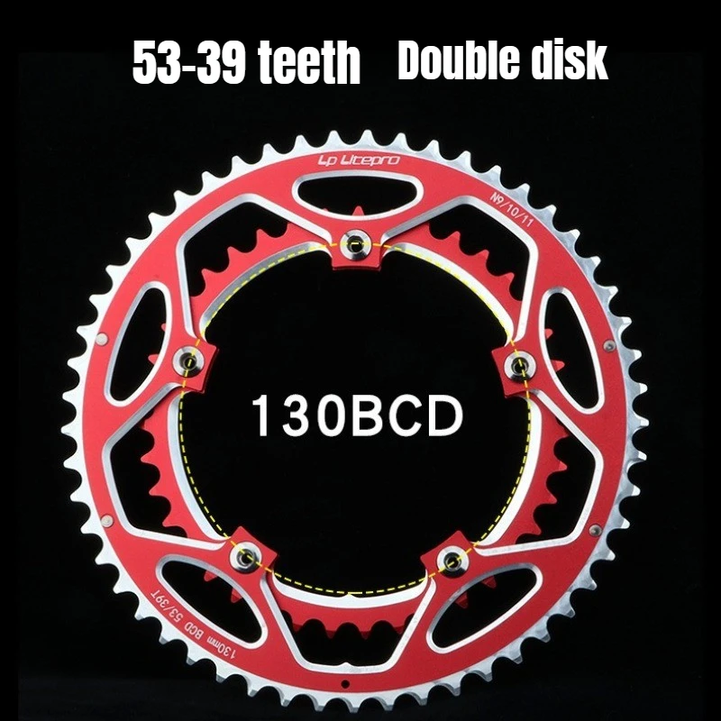 

130BCD Double Chainring 53-39T for Road Bike Crankset/ Folding Bike 9S/10S/11S Speed Ultralight Chainwheel