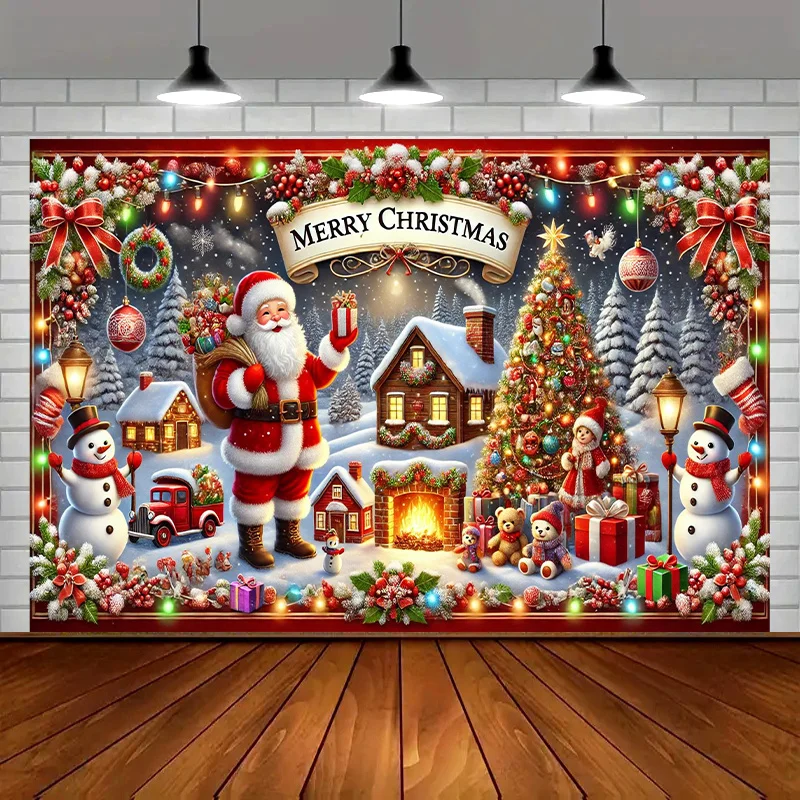 2D flacher, 2D flacher Weihnachtsfeier-Party-Hintergrund – geeignet für Innen- und Außenveranstaltungen, Gartenpartys
