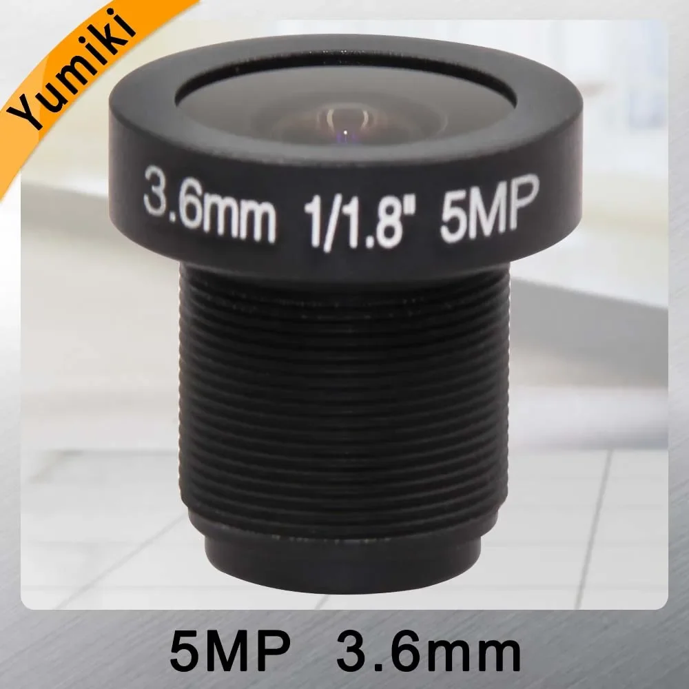 Yumiki 5.0 MegaPixel 5MP cctv lens 3.6mm Wide Angle View FPV HD lens 1/1.8