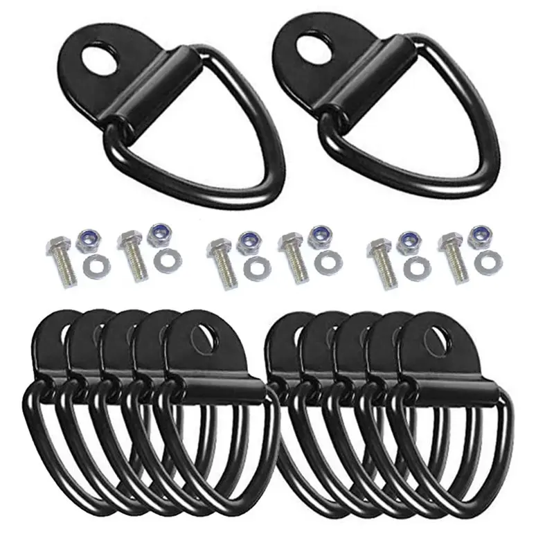 ABRE-Easy Installation 12 Pack Tie Down Kit For Ruffland Kennel-1000Lb Load Capacity, Includes D-Rings& Wrench