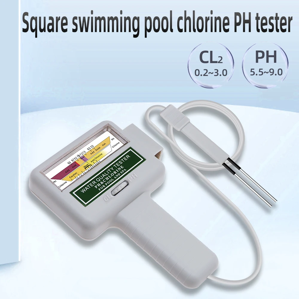 2 in 1 PH Chlorine Meter Cl2 Tester PH Water Quality Testing Device Professional Chlorine Measuring For Swimming Pool Aquarium