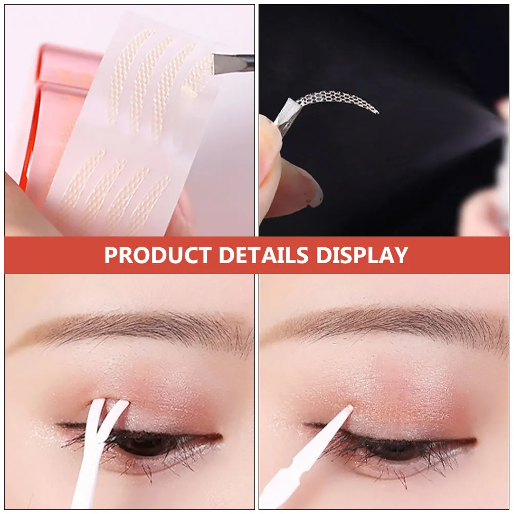 

2 Rolls Heart Shape Double Eyelid Tape Adhesive Eyelid Sticker Strip with Fork Tweezers Easy Use for Women