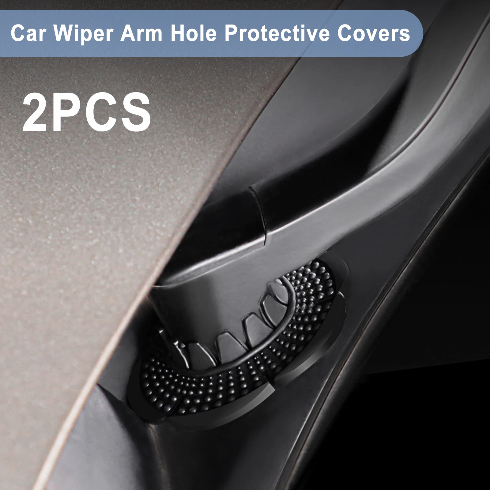 2 pçs universal limpador de carro braço inferior buraco protetor capa limpador de pára-brisa capa à prova de poeira tampa de silicone anti-sujeira acessórios do carro