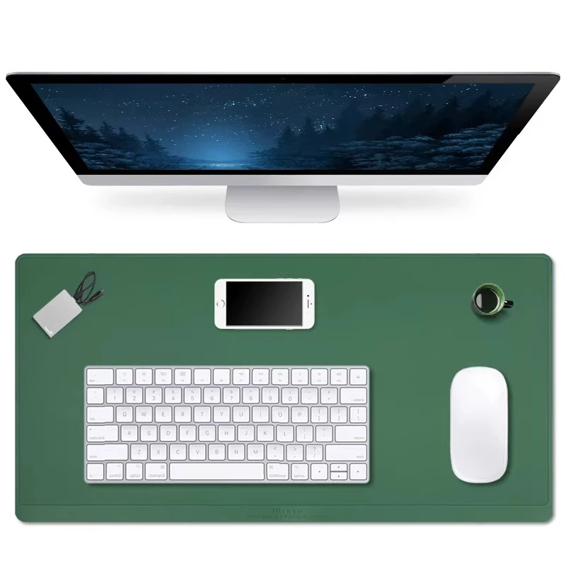 1 long non-slip desk mat, easy-to-clean desk protector non-slip mat, desk keyboard mat