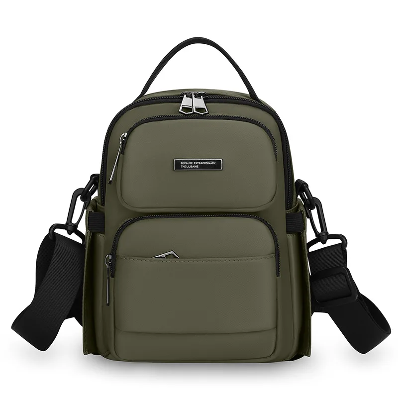 Men's Nylon Crossbody Bag Multi‑functional Outdoor Travel Shoulder Bag High Capacity Waist Pack Casual Men Handbag For Daily Spo