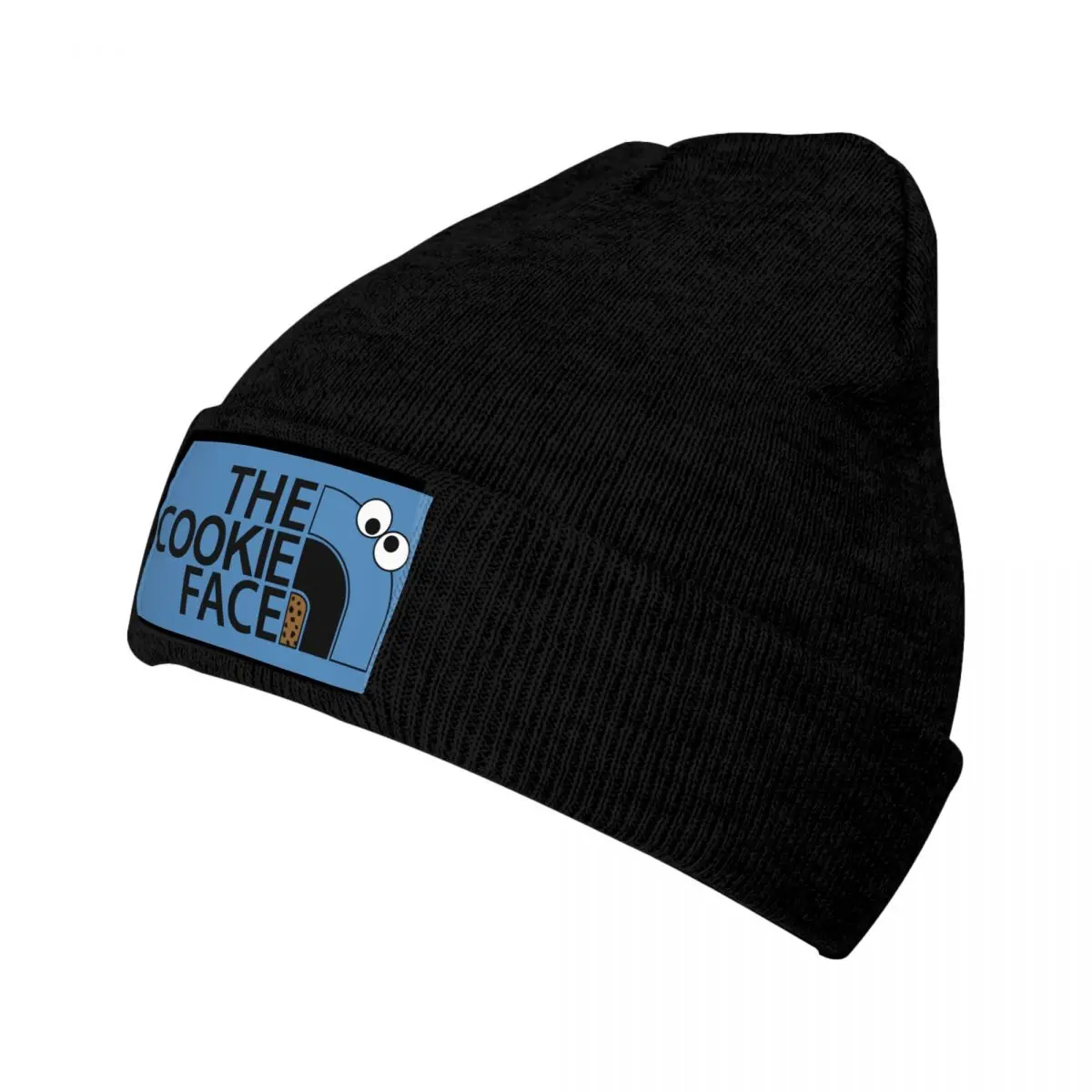 Custom The Cookie Monster Face Skullies Beanies Caps Unisex Winter Warm Knit Hat Adult Sesame Street Cartoon Bonnet Hats Ski Cap