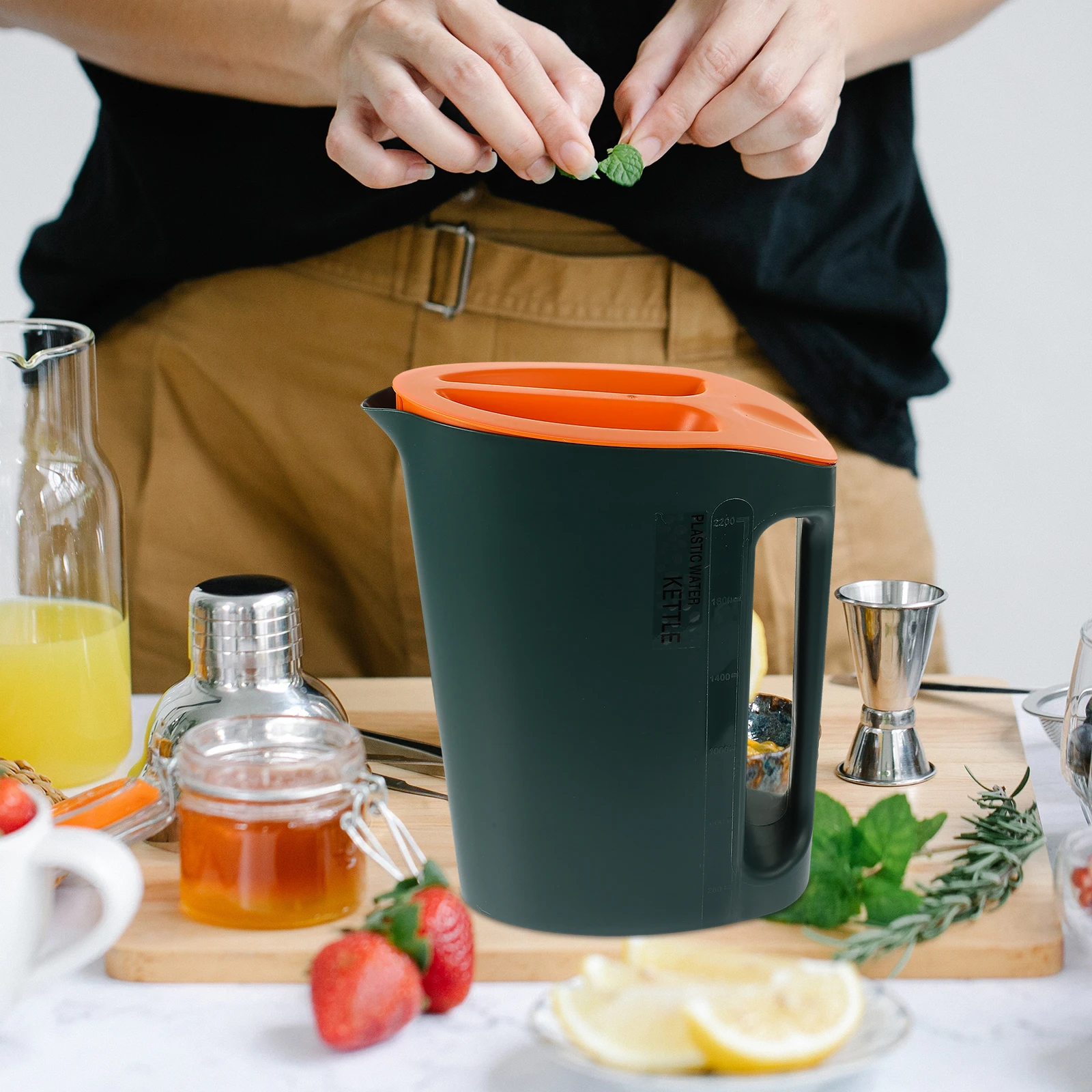 

Large Capacity Water Pitcher Leak Proof Fruit Large Capacity Water Pitcher Beverage Container Safe Home Bar Kitchen