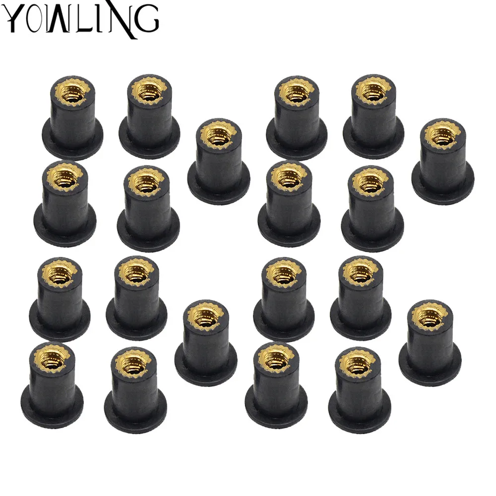 M5 5MM Motorcycle Windscreen Well nut Rubber Well Nuts Screw Bolt FOR Hyosung GT250R GT650R Kawasaki Z650 Z750 Z800 Z900 Z1000