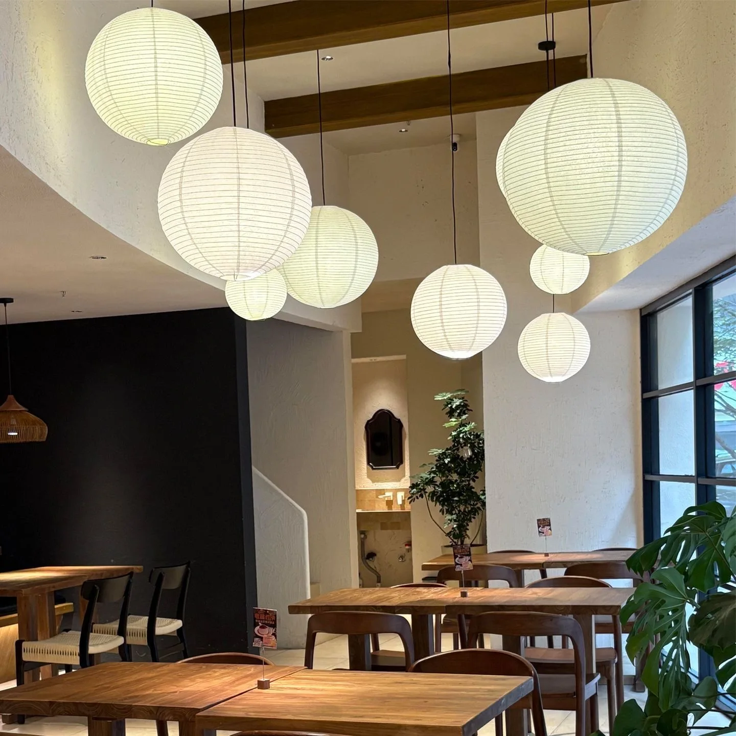 Japanese Paper LED Pendant Lights Vintage Noguchi Lamp Fixture Living Home Kitchen Restaurant Decoration Chandelier Lighting