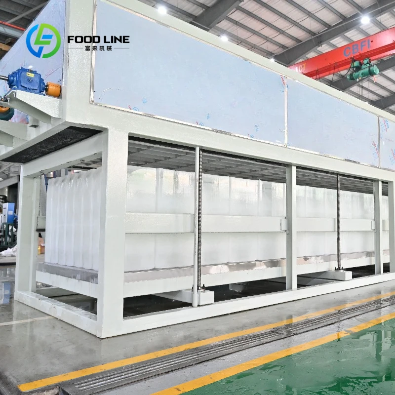 Customized PLC Control Industrial Ice Block Machine High Efficiency Stainless Steel Ice Brick Making Equipment for Commercial