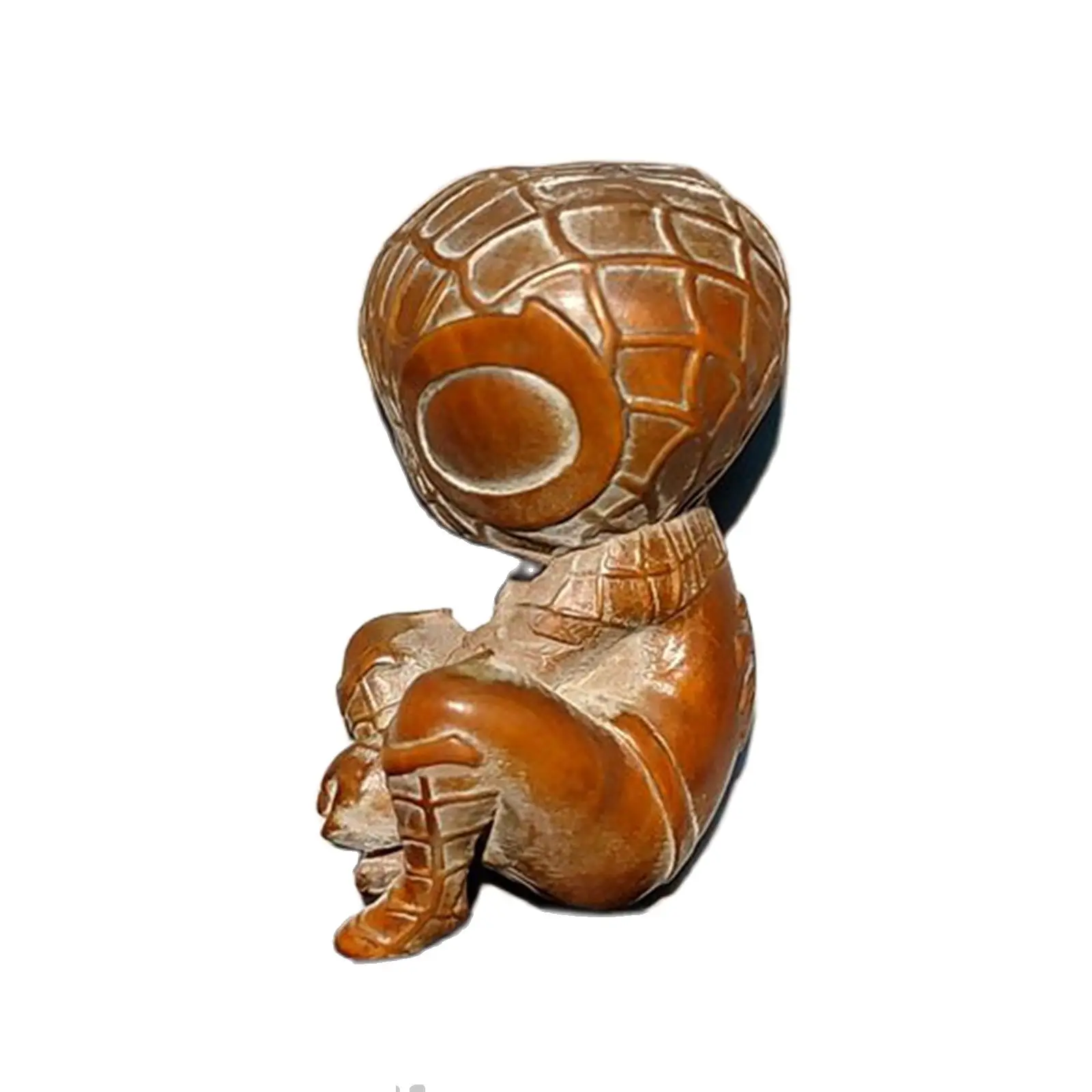 car decoration cute interior key ring alien figurine decor wood carving wooden luck art gift souvenir