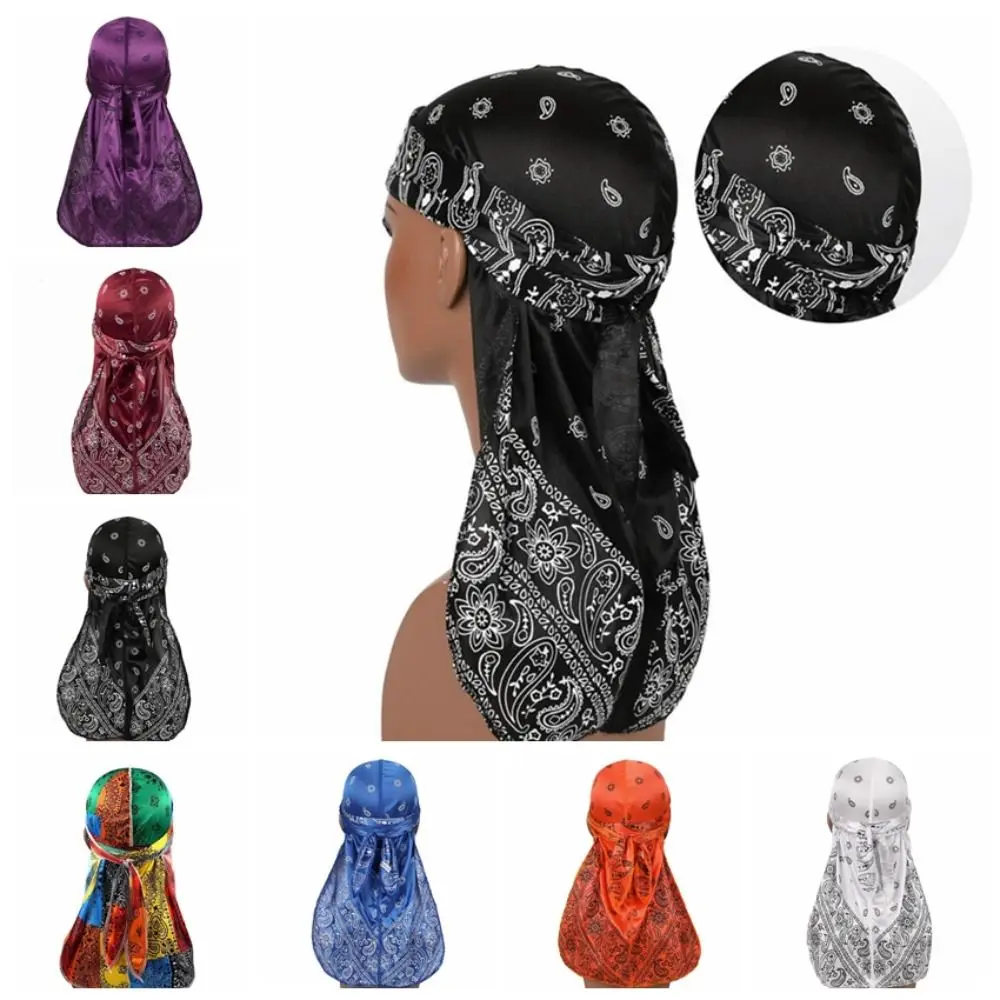 Windproof Face Mask Breathable Long Tail Pirate Hat Dustproof Solid Color Banded Headscarf Hat Seamless Quick Dry Fishing