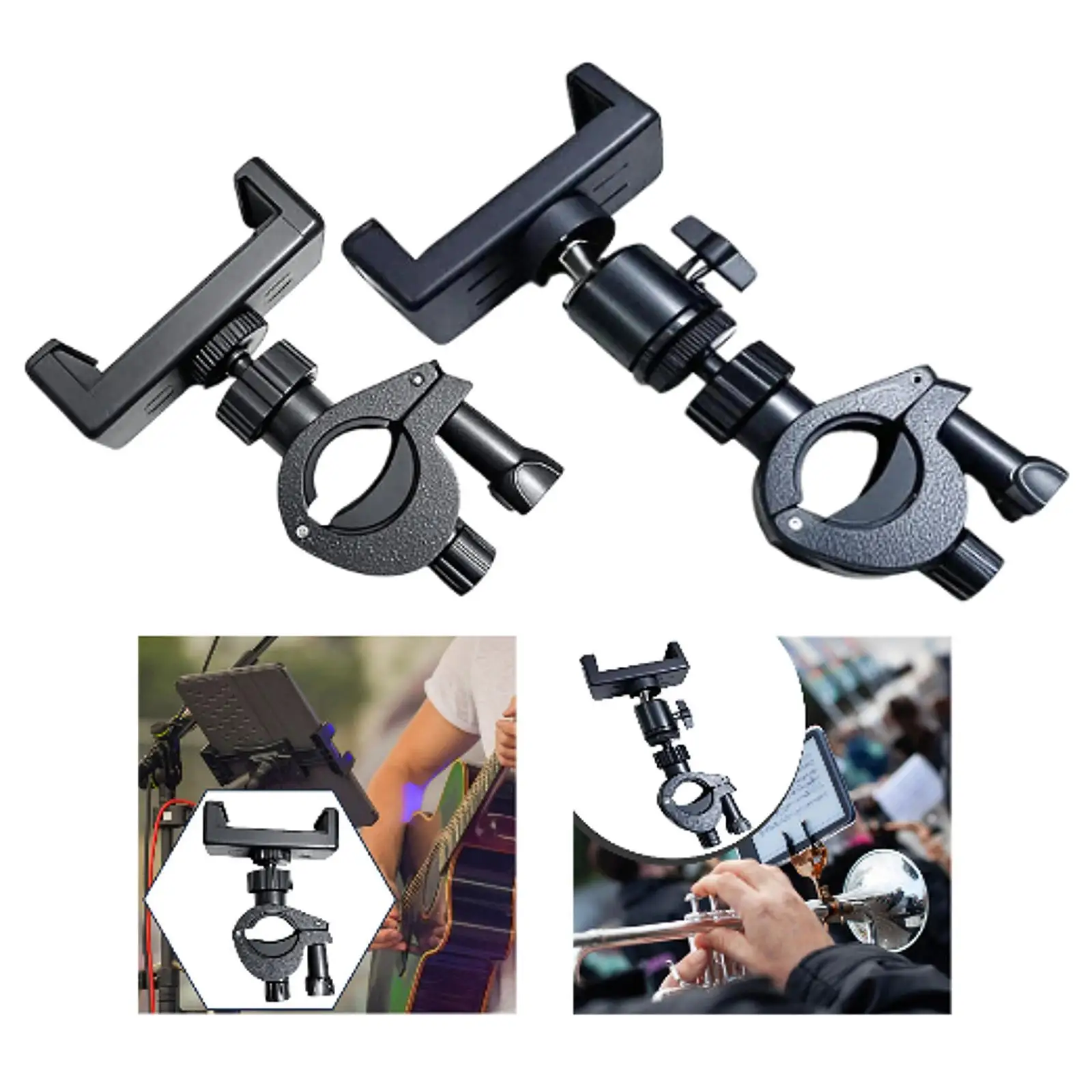 Marching Band Music Lyre Phone Holder Trumpet Lyre Phone Stand for Oboe Take Video Musical Instrument Smartphones Performance