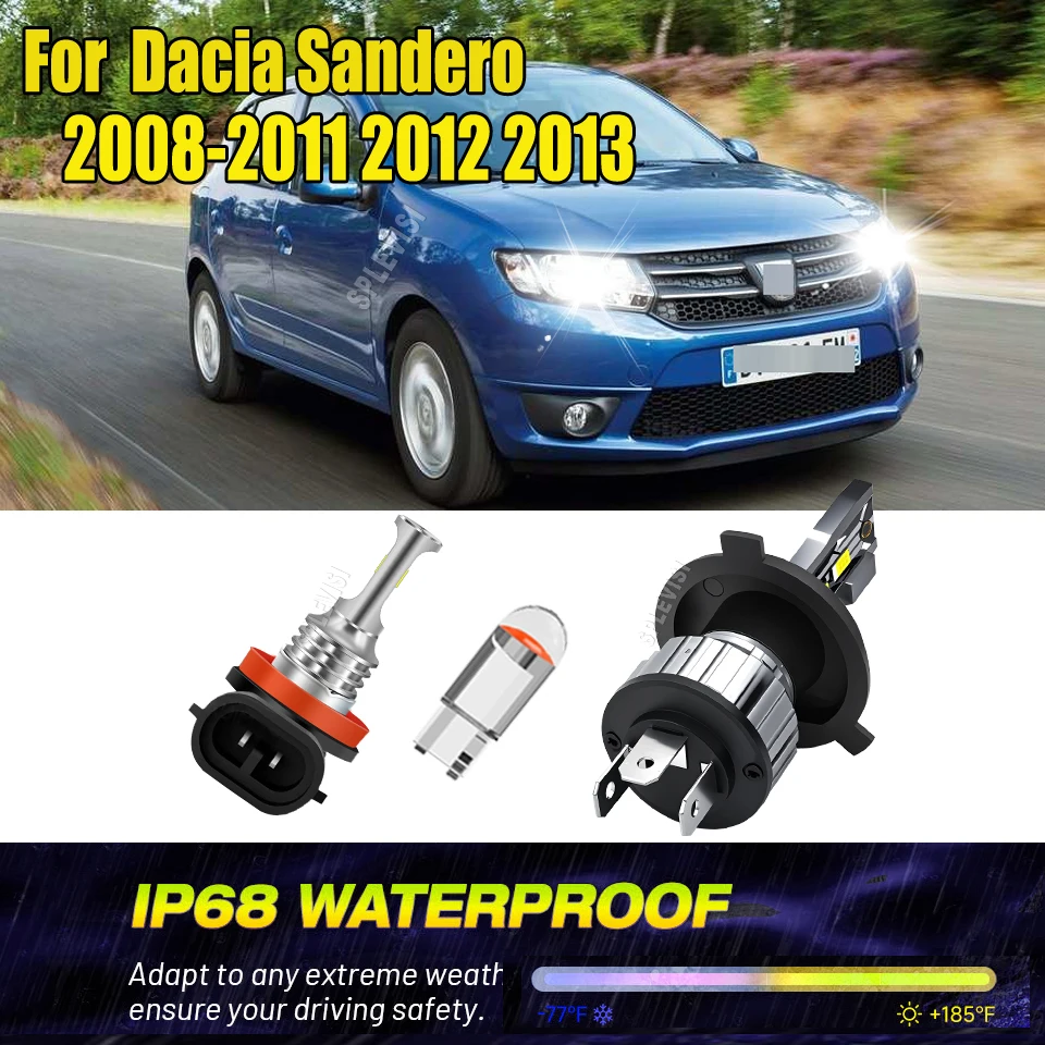 

H4 H11 LED Headlamp Fog Light Durable, Long Lifespan,Waterproof ,CSP Power For Dacia Sandero 2008 2009 2010 2011 2012 2013