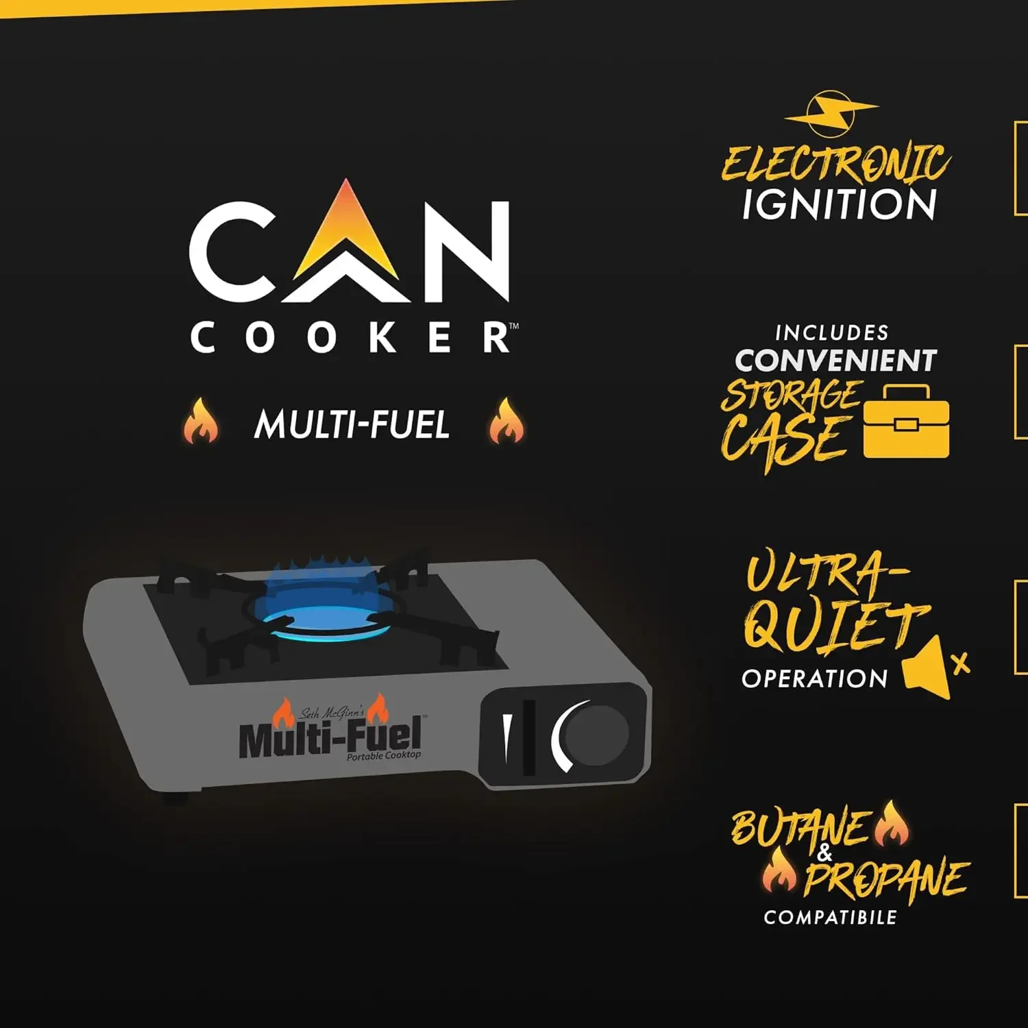 موقد صغير متعدد الوقود من CanCooker وعدة رفوف ، باخرة طعام محمولة للتخييم ، RVs أثناء التنقل ، الطبخ المنزلي ، يشمل بخار البخار