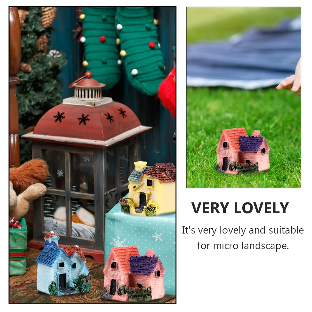 

8pcs Succulent Figurines Resin Miniature Ornament Set For Fairy Garden Bonsai Decor Micro Landscape Villa Crafts Plant