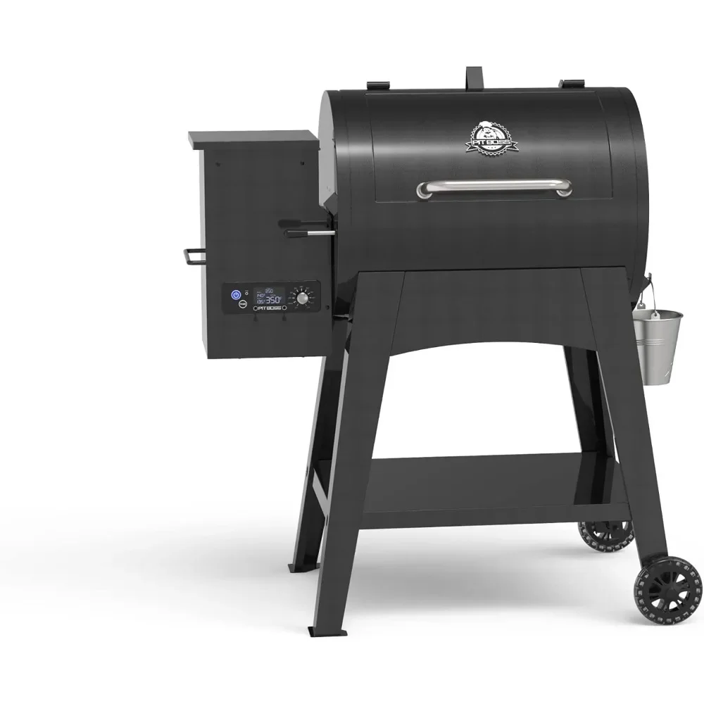 

Черный гриль-пеллет большой емкости с кулинарным пространством площадью 743 дюйма