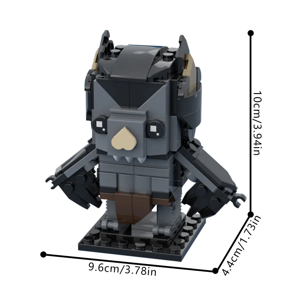 MOC-233921 Vampire Bat Building Blocks Model Scary Castle Vampire Bat Brickheadz Creativity Assembly Toys Kids DIY Birthday Gift
