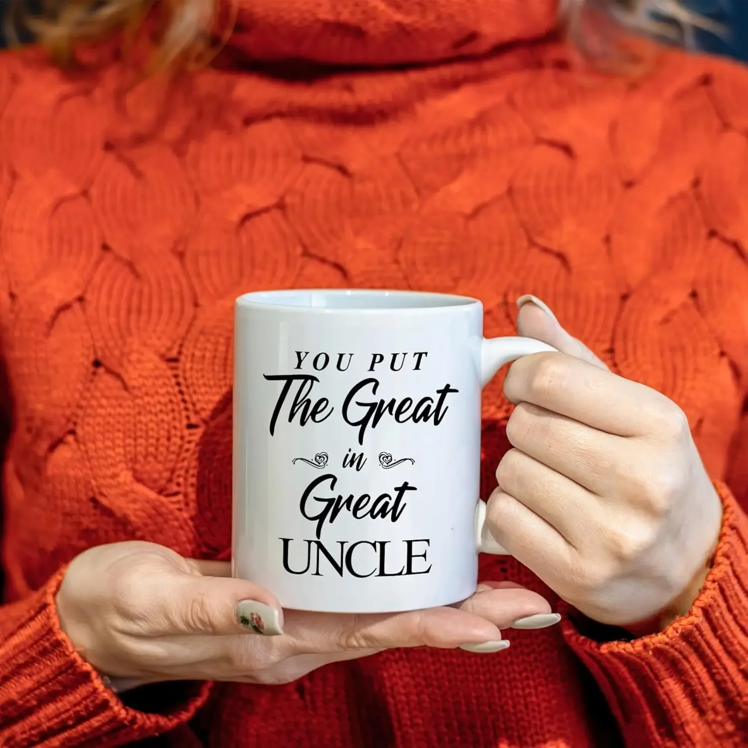 Uncle Christmas Birthday Gifts  Coffee mug You Put The Great In Great Uncle Tea Cup Breakfast, drinking water, daily use