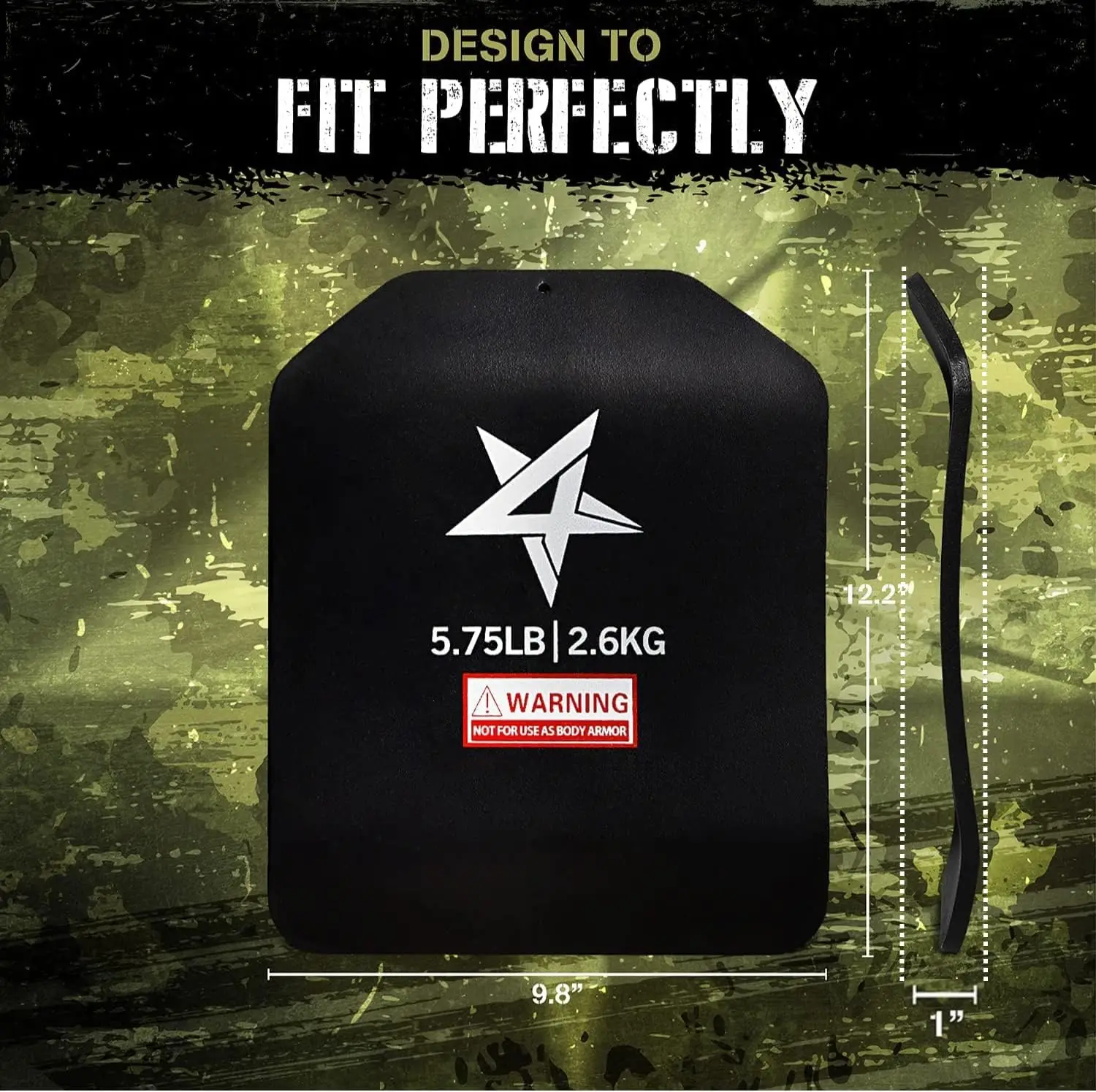 Weight Vest Plates with Curved Ergonomic Design - Suitable for Running and Heavy Workouts