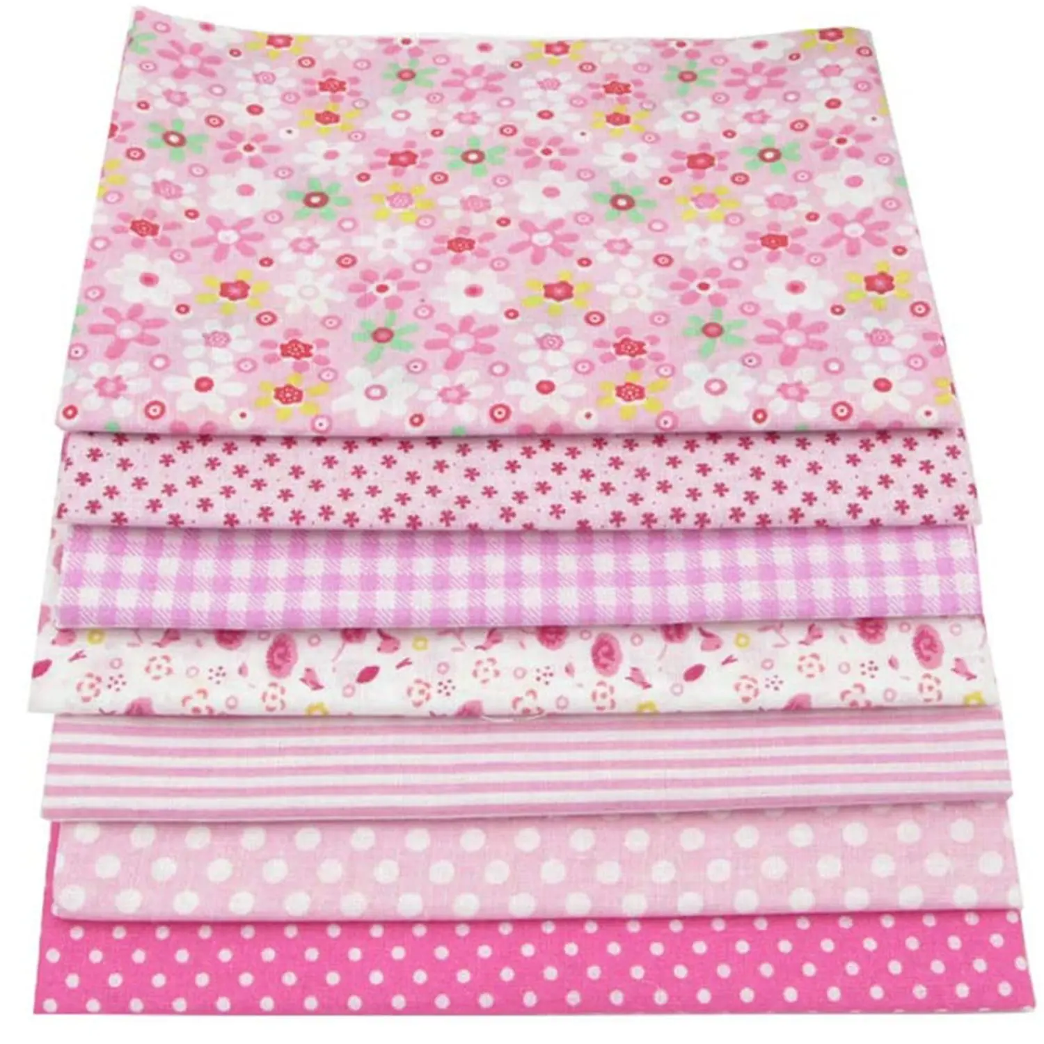 56Pcs/Lot 9.8 Inch x 9.8 Inch No Repeat Design Printed Floral Cotton Fabric for Patchwork, Sewing Tissue