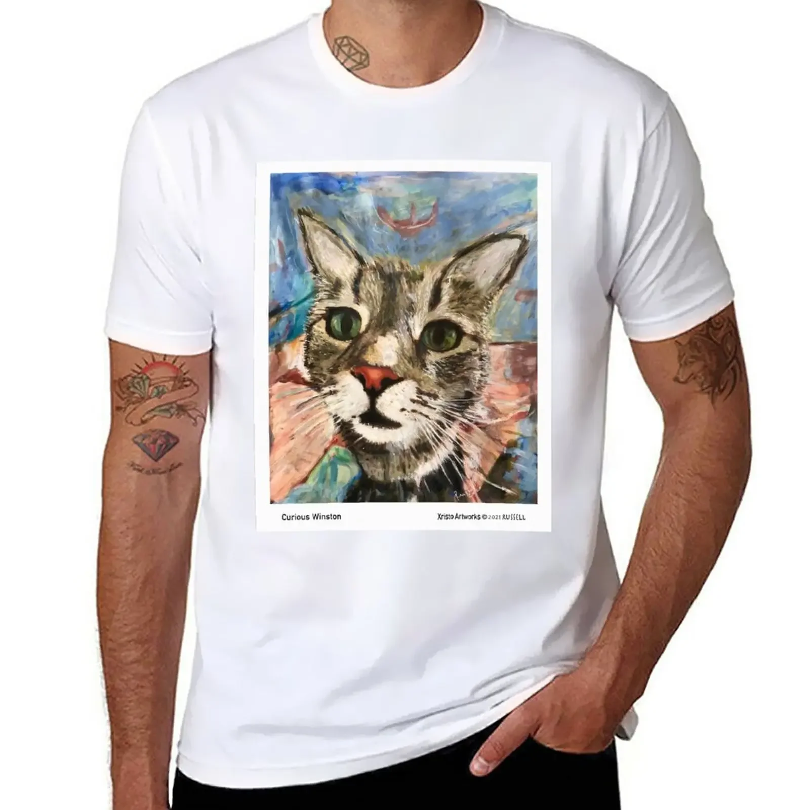 

Curious Winston _Cat T-Shirt hippie clothes tees mens t shirt