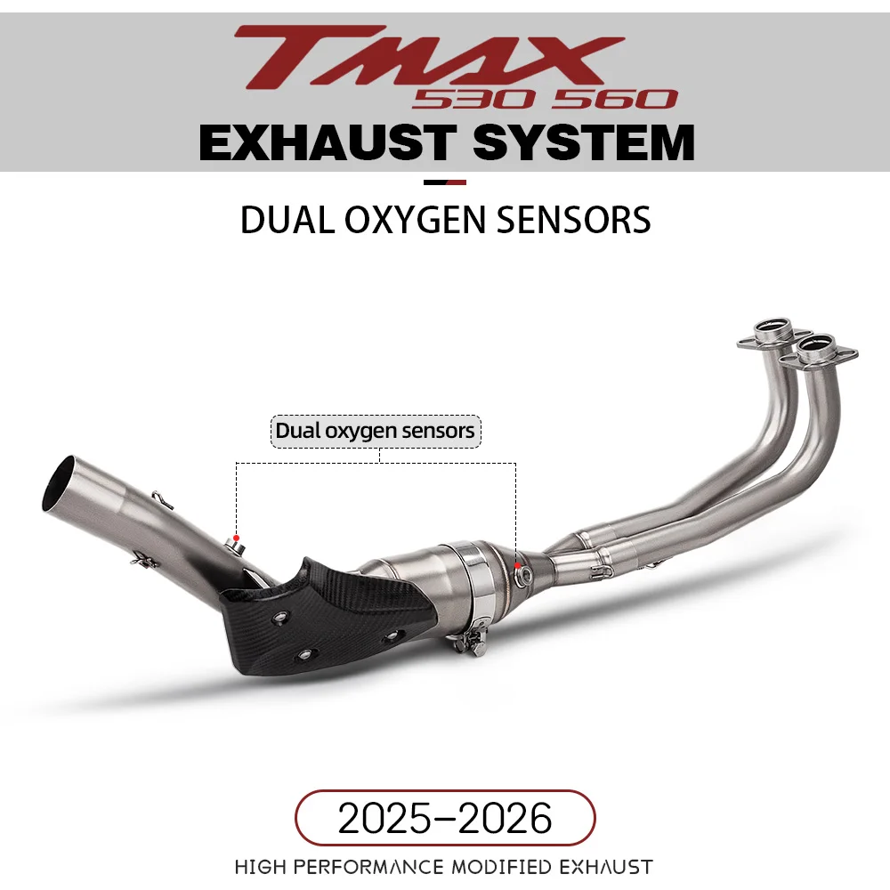 

Высокопроизводительная полная выхлопная система для мотоцикла TMAX560, модифицированная выхлопная труба, глушитель, 51 мм