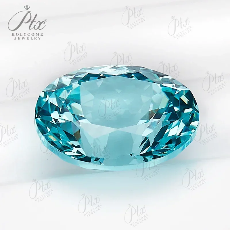 

AGL Certified Lab Grown Paraiba Oval Cut Diamond Beads Brilliant Created Paraiba Jewelry Making Stones Hot Sale