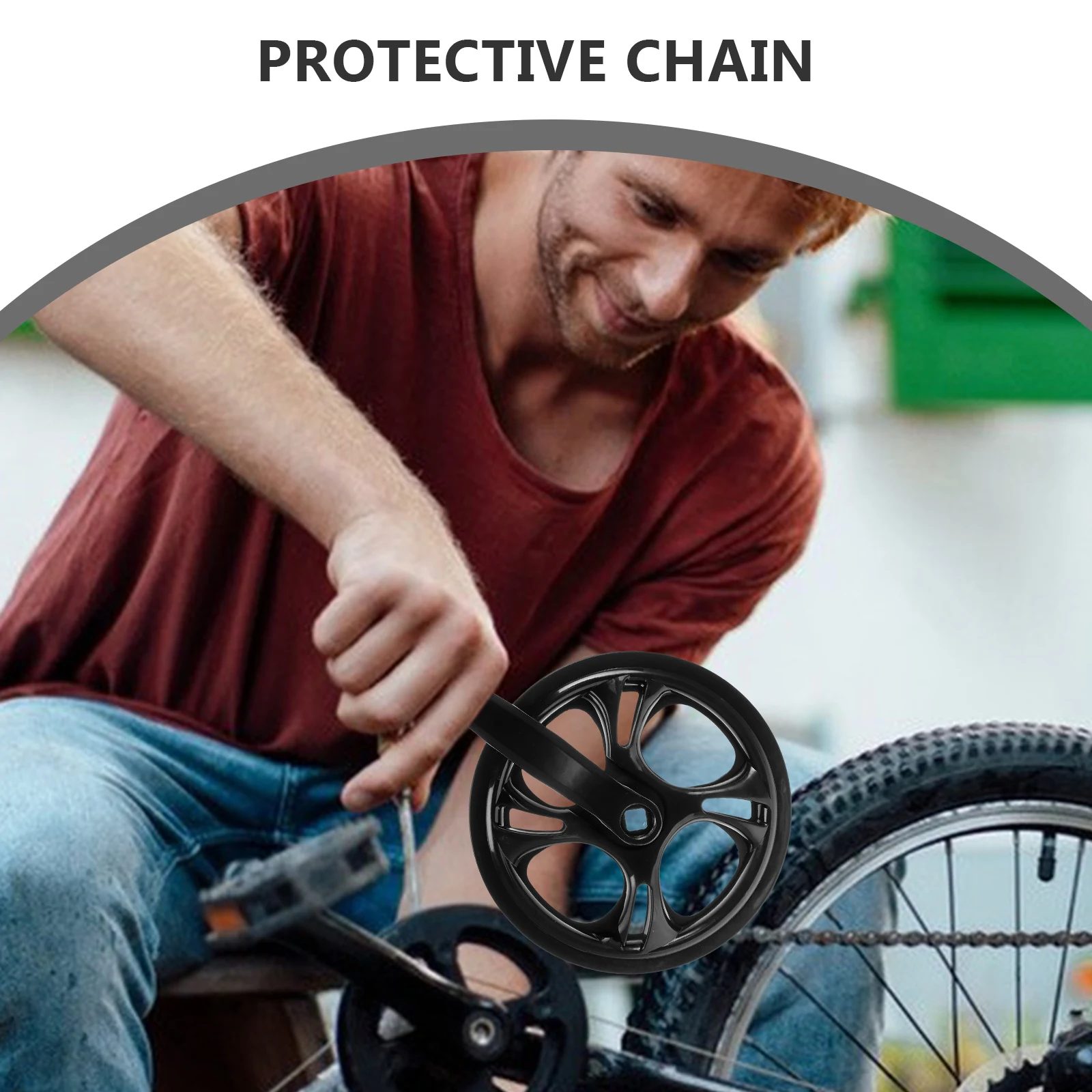 1Set Mountain Bike Crankset Lightweight Single Material Anti-Slip Chain Design for Daily Commute Leisure Ride Bicycle