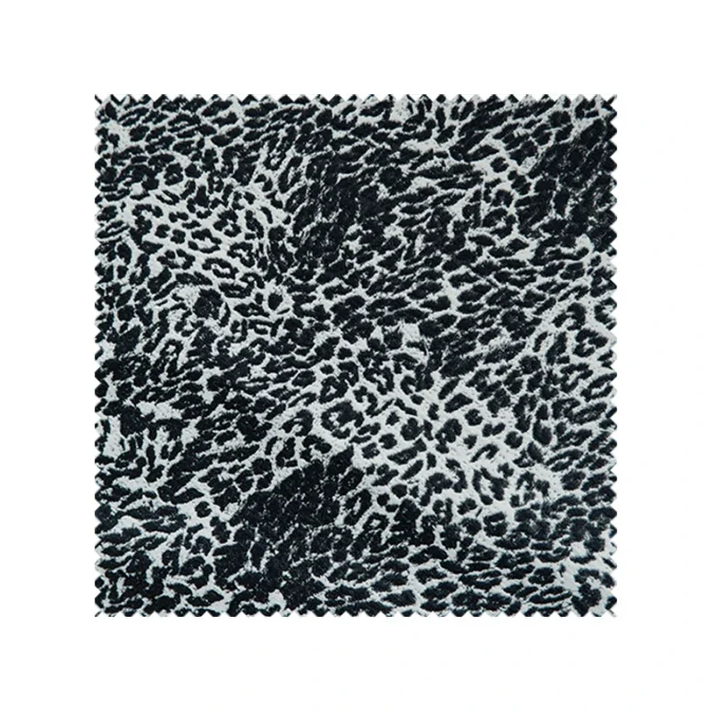 Jacquard Fabric Black White Double-sided Leopard Print Bag Jacket Fashion Designer Cloth Apparel Diy Sewing Polyester Material