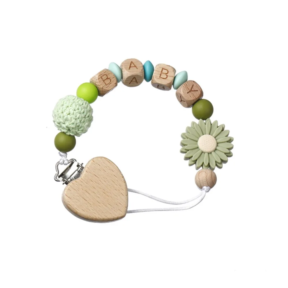 لهايات الأطفال من INS تحمل اسم شخصي على شكل قلب، كرة كروشيه وزهرة - لطيفة ومتعددة الاستخدامات للرضع