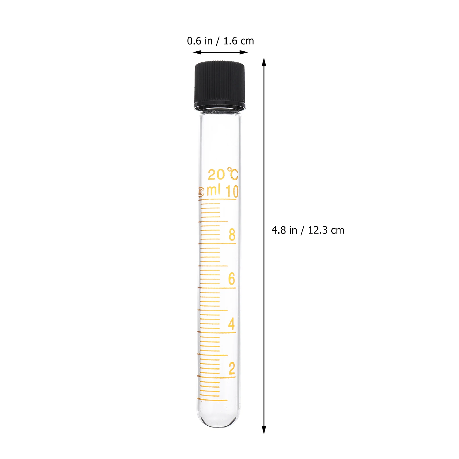 2pcs 10ml Mini Glass Centrifuge Tubes Round Bottom Leak Proof High Transparency Test Tube For Research Food Coloring Craft