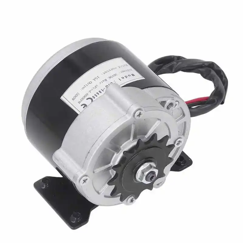 24V 36V 500W Electric Motor 13 Tooth Deceleration DC Brush Motor Scooter 600/2800 RPM Geared Motor Brushed Speed Reduction Motor