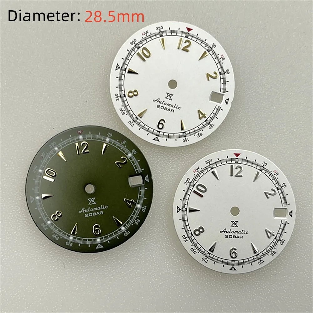 

Retro Style Dial 28.5mm Green Luminous Watch Faces for NH35A 4R35 Mechanical Movement Watch Accessories NH35 Dial