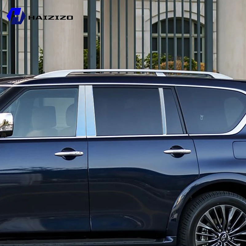 

For INFINITI QX80 2017-2024 BC Pillar Protective Film TPU Anti-Scratch Anti-Fingerprint Vinyl Sticker for Car Door Trim Cover