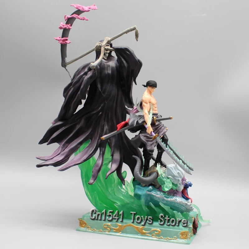 Roronoa Zoro Figura Com Faca, Anime Estatueta, Chapéu De Palha, Modelo PVC, Brinquedos Ornamento Colecionáveis, Gk Deathr, 27cm, 1 Pc
