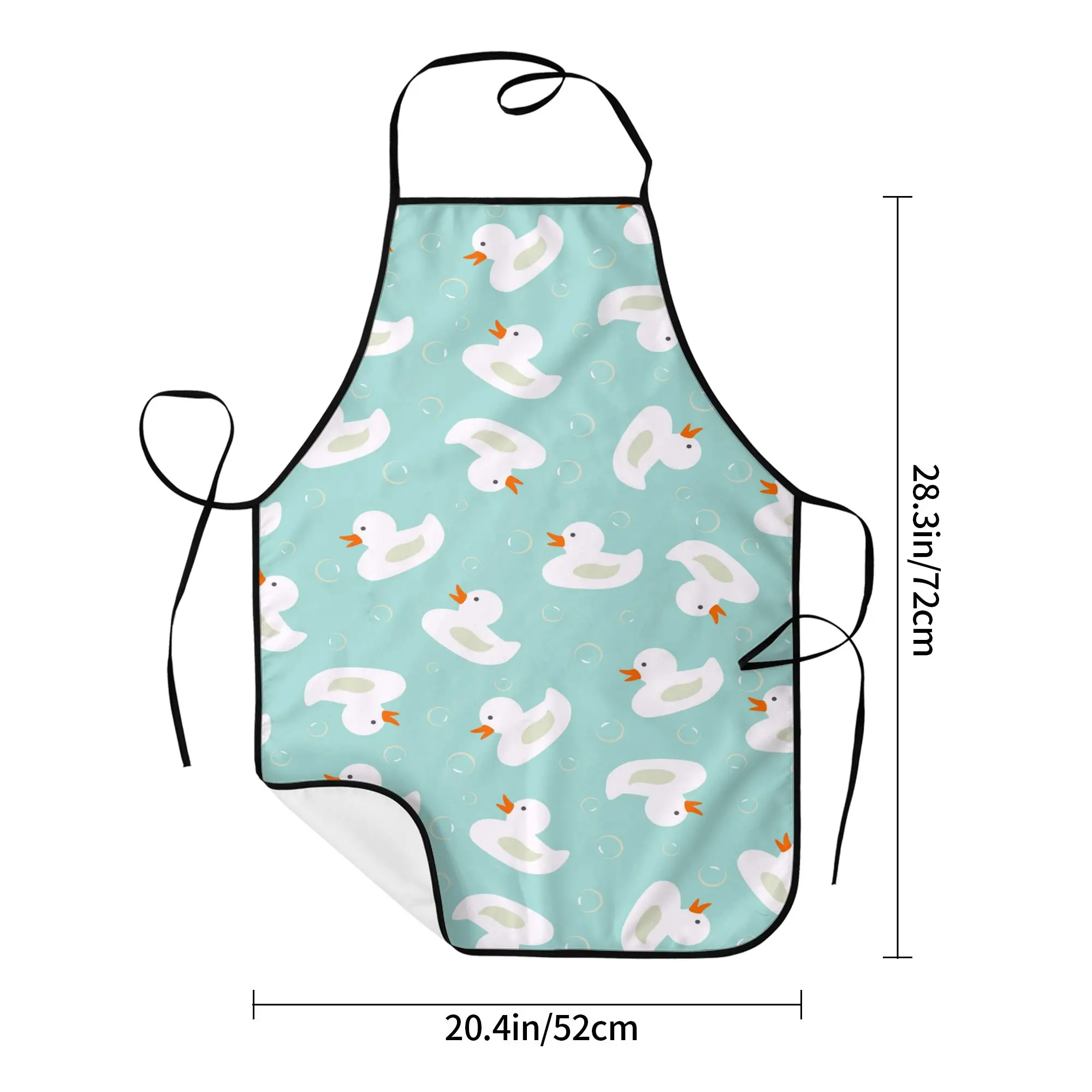 Kawaii Duck Bubbles Kitchen Grill Apron Anti-greasy Animal Pinafore for Chef Barista Cooking Home Cleaning view 3