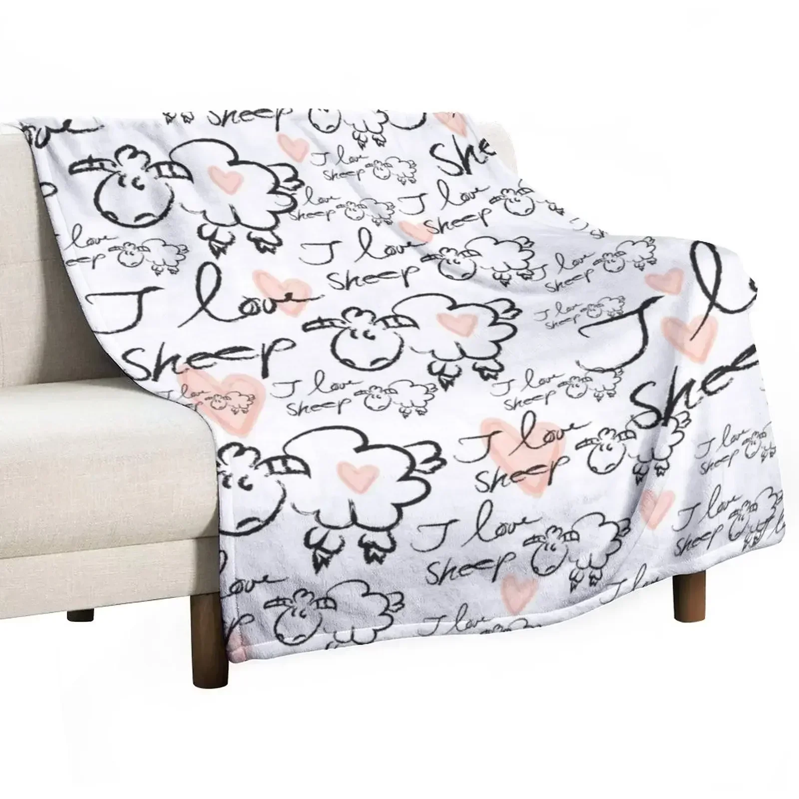 

i love sheep Throw Blanket Decorative Sofas Weighted Blankets