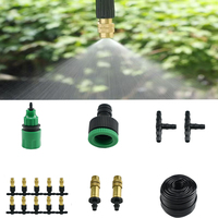 10/30M Outdoor Misting System With Copper Nozzle Drip Irrigation Kits For Garden Watering and Humidification