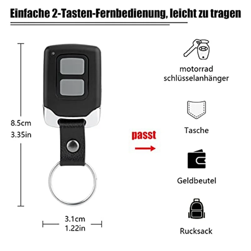 Garage Door Opener Remote Control Compatible with FAAFIX Handheld Transmitter 433Mhz