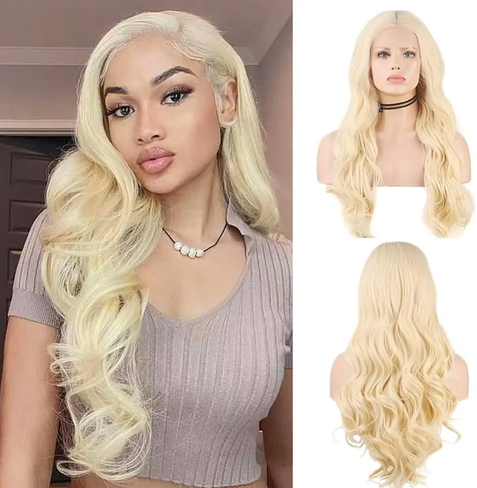 Rosabeauty 13x6 Blonde 613 HD Body Wave Lace Front Human Hair Wigs 250 Density 13X4 Frontal Wig Preplucked For Women