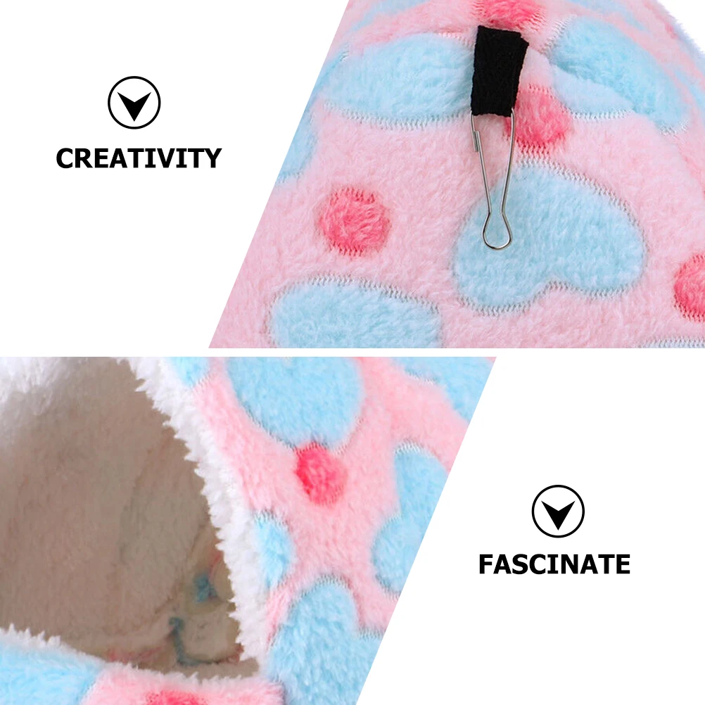 

Hamster Hanging Hammock Rat Bedding Guinea Pig Cage Flannel Cotton Pet Beds Warm Soft Reusable Easy Safe Comfortable Tent