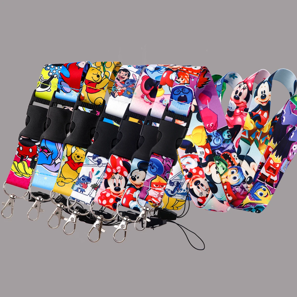 

Cartoon Mouse Buckle Lanyard for Keys Neck Strap ID Card Gym Student Mobile Phone Keychain Keyrings Accessories Gifts