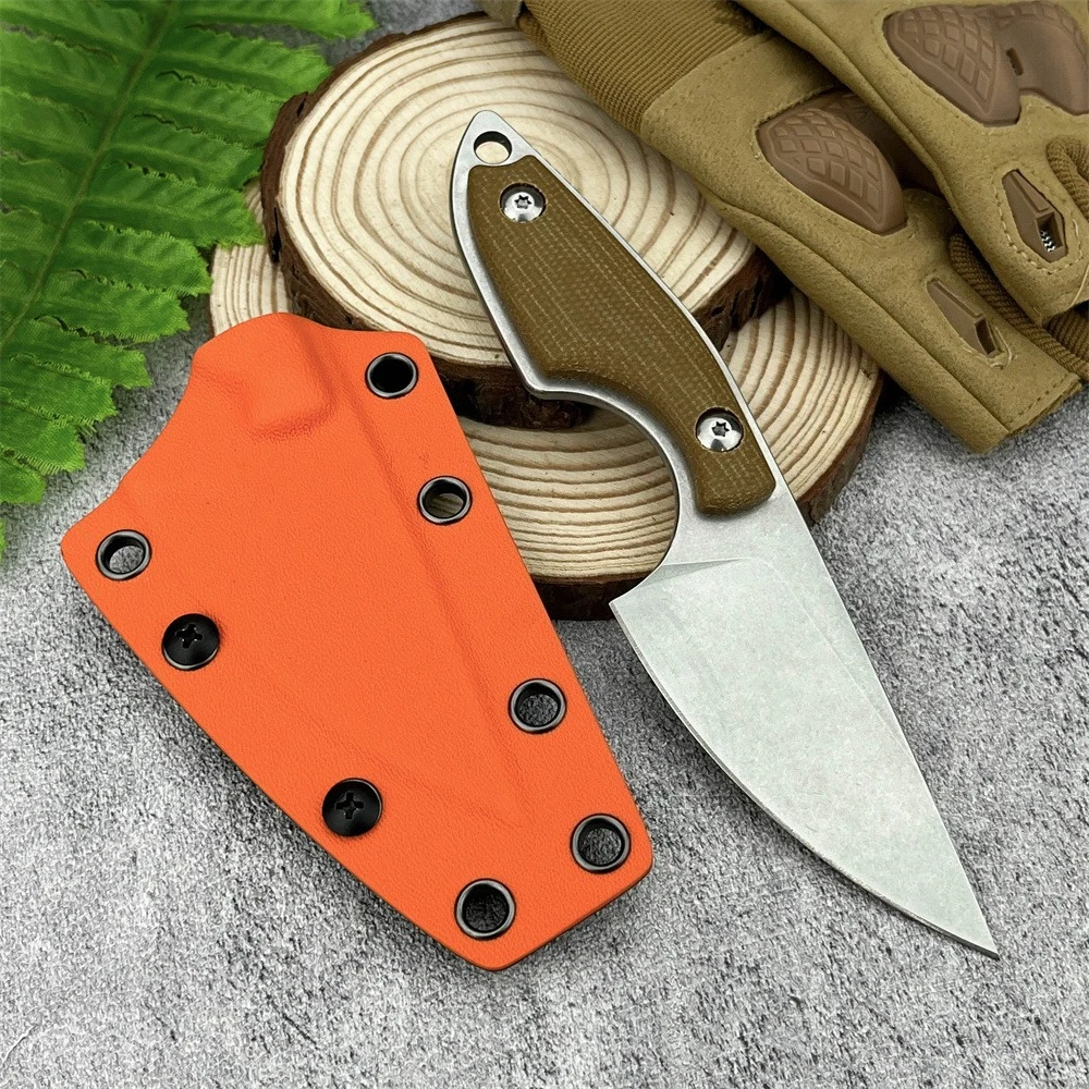 

Fixed Blade Micarta Handle Knife Outdoor Leisure Mountain Climbing Trekking Barbecue Fishing Holiday Gifts Essential Equipment