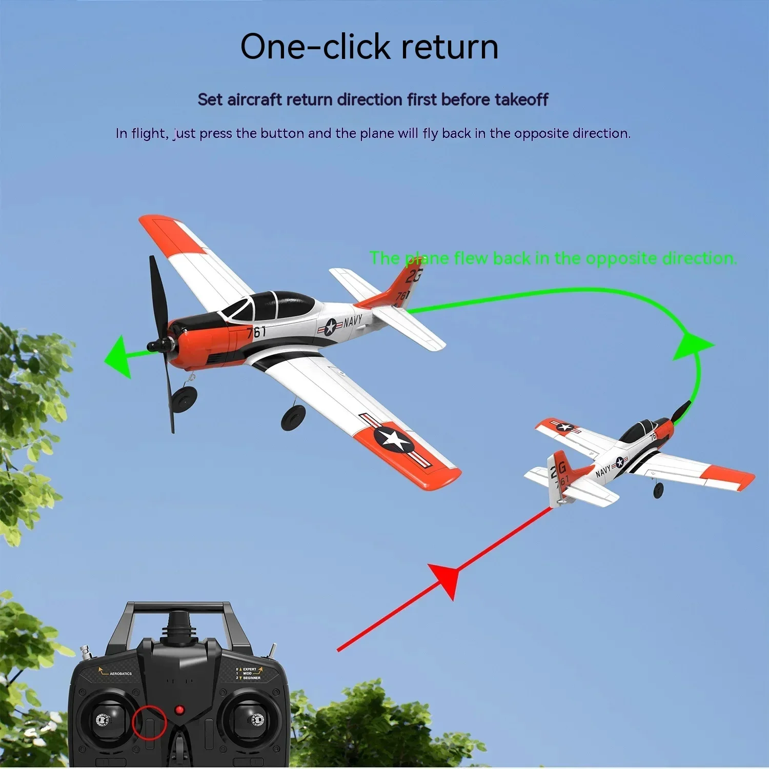 T28 Aircraft Trojan 4ch Rc Airplane Rtf With Xpilot Stabilizer One-Key Aerobatic Fixed-Wing Outdoor Rc Toys For Children Gift